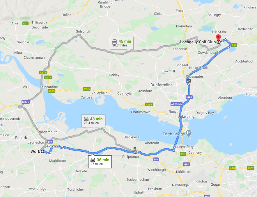 Lochgelly Spring Outing map Lochgelly Spring Outing map